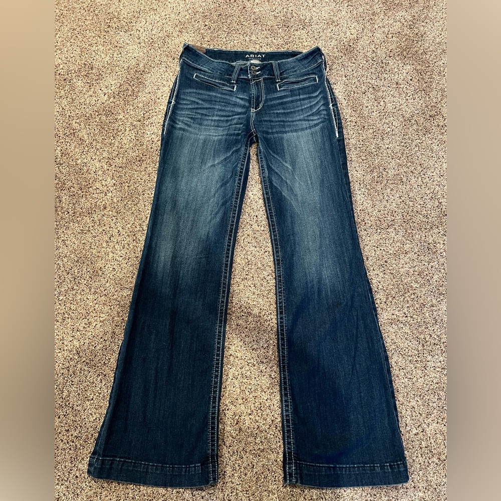 Ariat Dark Blue Mid Rise Trouser Jeans